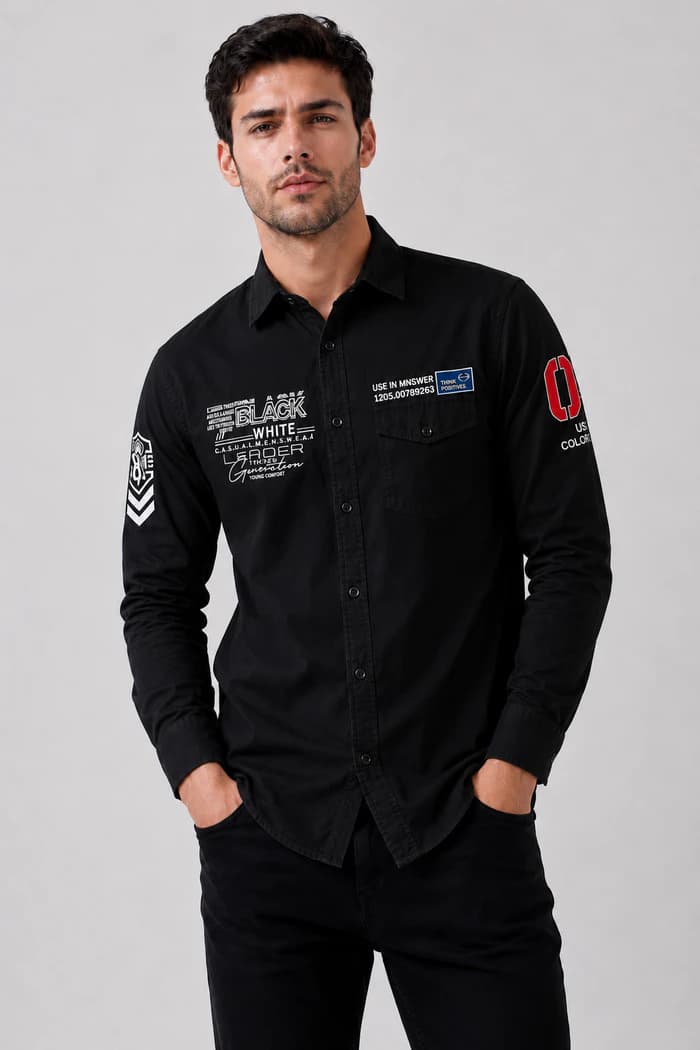 SHT80 Black Full Sleeve Shirt