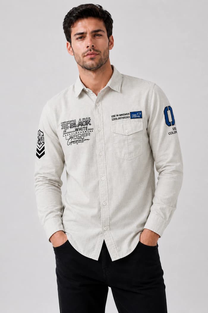 SHT80 Light Brown Full Sleeve Shirt